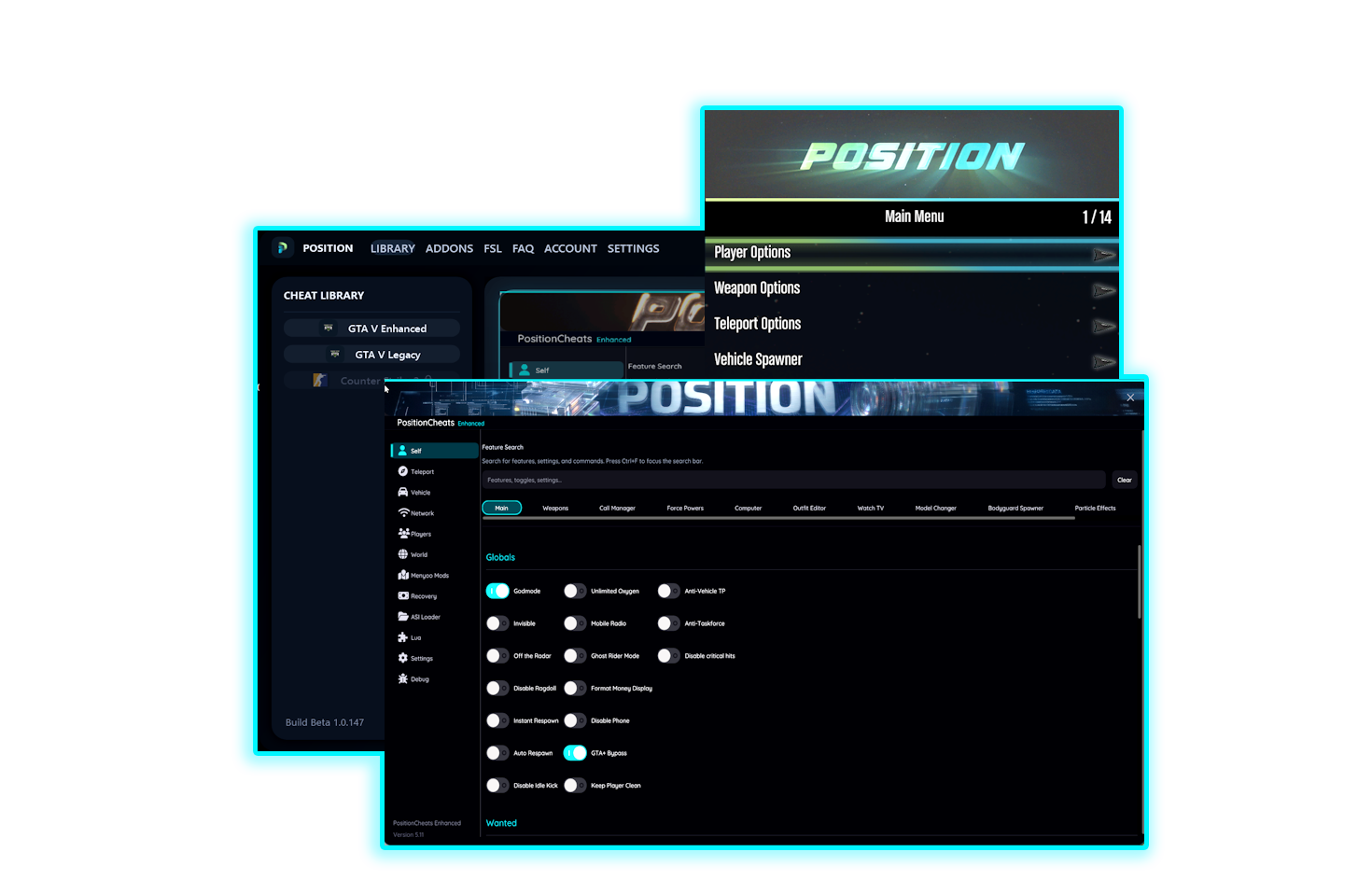Position mod menu showcase